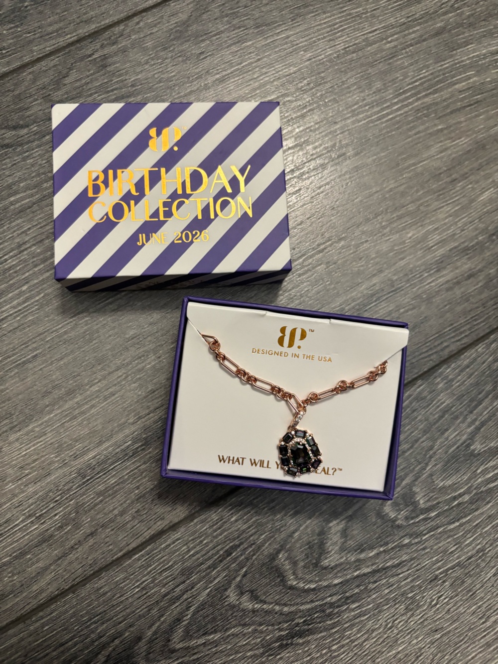 June 2026 birthday necklace velvet luxury